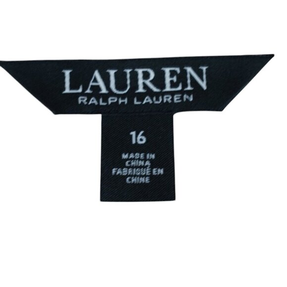 Lauren Ralph Lauren Animal Print A-Line Pleated Charmeuse Skirt Satin Size 16 - Picture 5 of 8